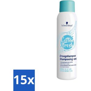 15 x Schwarzkopf Droogshampoo Cotton Fresh 150 ml - Vegan - Droogshampoo Schwarzkopf