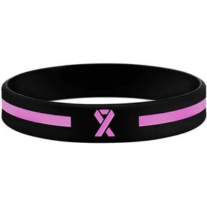 Goededoelen.Shop | Siliconen polsbandje Hope - Pink Ribbon | Pink Ribben Armband | Pink Ribben sieraad | Pink Ribbon | Cadeautje | Borstkanker | Cancer Awarenes | Wellness-House
