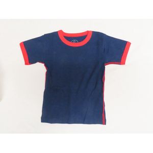 Petit Bateau - Onderhemd - T shirt - Retro - Marine / rood - 2 jaar 86