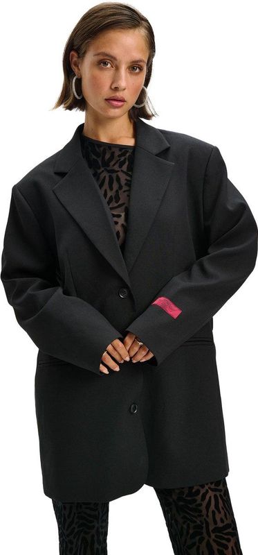 Refined Department Blazer Woven Oversized Blazer Leslie R2511453822 999 Black Dames Maat - XS