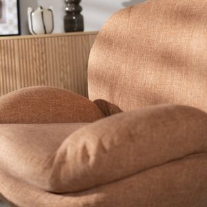 Bouclé gestoffeerde kruk Milou met plank