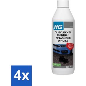 HG - Olievlekkenreiniger - Verwijdert Ook Vet & Smeer - 500 ml - Voordeelverpakking - 4 stuks
