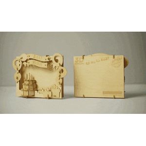 Woodypost - Houtenpuzzel - Miniatuurbouw - 3D - Postkaart - Your Day
