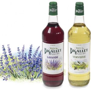Bigallet sodamaker limonadesiroop voordeelpakket Lavendel & Verbena - 2 x 100 cl