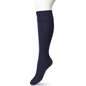 Bonnie Doon Bio Kabel Kniekousen Dames Donker Blauw maat 36/42 - Klassiek Kabel patroon - Biologisch Katoen - Uitstekend draagcomfort - Classic Cable Knee High - OEKO-TEX - Gladde Naden - Duurzaam Huidvriendelijk Bio Katoen - Dark Blue - BP211507.111