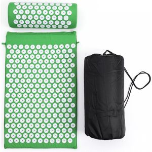 Acupressuurmatset - Spijkermat met Spijkerkussen - Acupunctuur Kussen - Incl. Draagtas - Voor het verlichten van rugpijn, hoofd, nekpijn