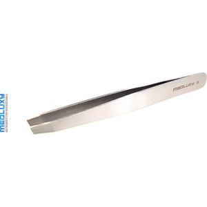 MEDLUXY® Pro - Epileerpincet - Slanted - Zilver - Schuine tip - 10 cm [epileer pincet , tweezers] EP0024