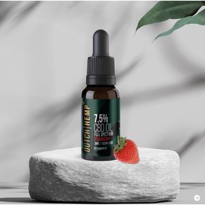 Dutch Hemp CBD-olie 7,5% - 20 ml- strawberry - full spectrum
