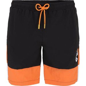 Fila Kurze Hose Sciacca Swim Shorts Black-Celosia Orange-Bright White-XL
