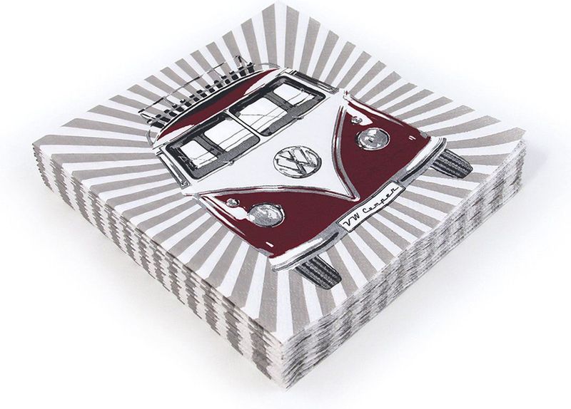 BRISA - VW Collection - Servetten - VW T1 Bulli Bus - 20 stuks - 16,5x16,5 cm - 3-laags