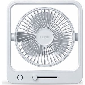 FlinQ Coolcube Tafelventilator - - Statiefventilator - Ventilatoren - Draadloos - Oplaadbaar - Aanpasbare snelheden - Wit