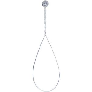 iXXXi-Jewelry-Oval Chain Stone-Zilver-dames-Oorbellen-One size