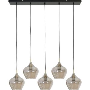 Light & Living Hanglamp Rakel - Antiek Brons - 5L 104x20x120cm - Modern - Hanglampen Eetkamer, Slaapkamer, Woonkamer