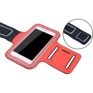Sportarmband XL tot 6.5 inch scherm oa geschikt voor iPhone 6/6s/7/8 Samsung s7/s8/s9 Huawei p10 - Rood