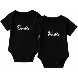Romper Double Trouble - zwart - korte mouw