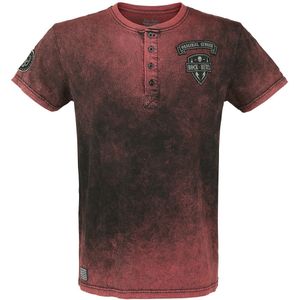 Rock Rebel by EMP Rood vintage T-shirt met patches - Heren - S