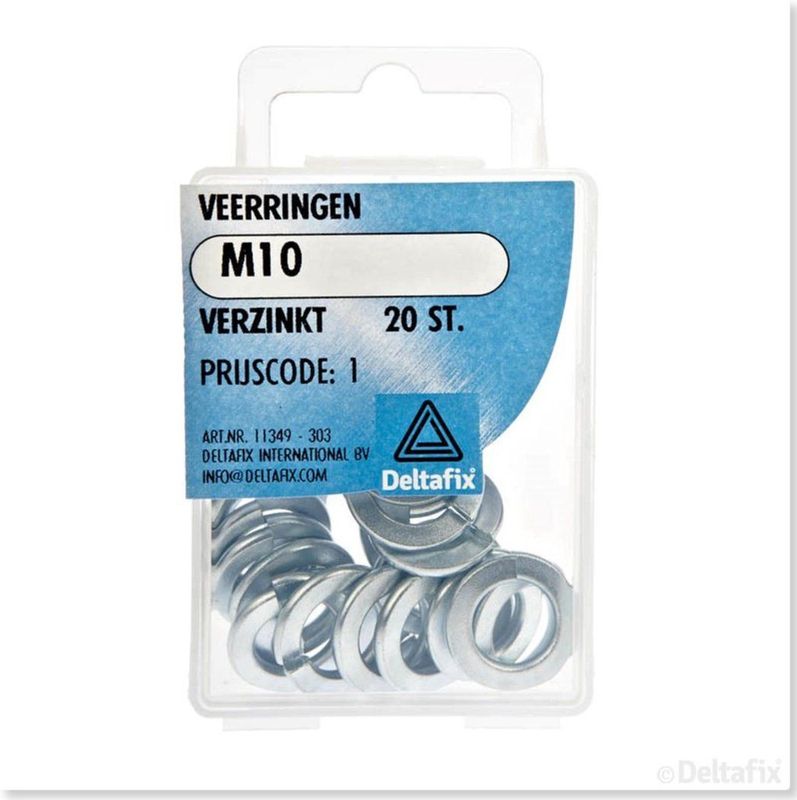 Deltafix - Sluitringen - M12 - Verzilverd - 15 Stuks