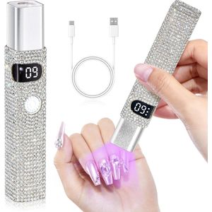 Draagbare UV-lamp Mini LED-nagellamp voor gelnagellak Draagbare oplaadbare USB-nageldroger Snel uithardend Thuis DIY Witte diamant