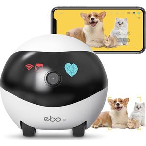 360° Beweegbare Hondencamera met Nachtzicht en 2-Weg Audio voor Huisdieren