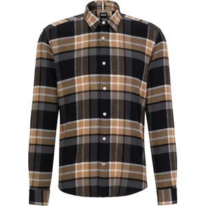 BOSS Liam Overhemd Beige - Maat XXL - Heren - Overhemden Casual