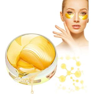 Yashika Collageen oogmasker - 24k Goud Oog Masker - Anti wallen en donkere kringen - Gezichtsmasker - Eye patches - Gezichtsverzorging - 60 stuks - Goud