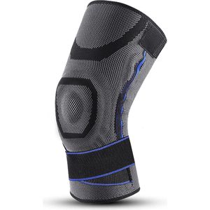 Sportkniebandage met zijdelingse ondersteuning voor meniscusartritis - Kniebrace en kniebeschermers - Zwart, maat M