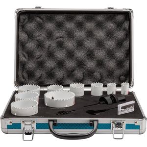 Makita - D-47282 - Gatzaagset 12-delig - Hout/Metaal - Aluminium Koffer