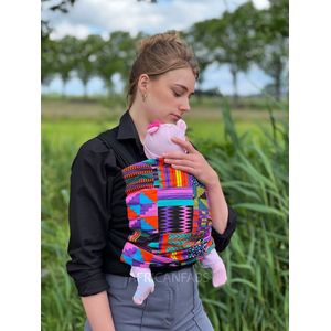 Afrikaanse Print Draagdoek / Draagzak / baby wrap / baby sling - Paarse / roze kente  - Baby wrap carrier