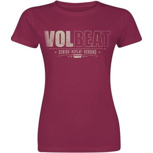 Volbeat Distressed Logo Dames T-shirt - rood - XXL