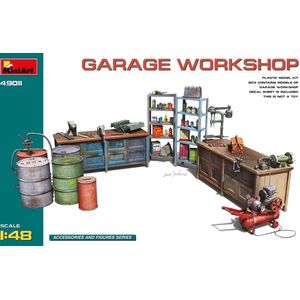 1:48 MiniArt 49011 Garage Werkplaats voor Diorama Plastic Modelbouwpakket