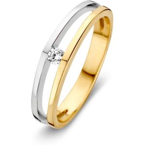 Ring bicolor zirkonia