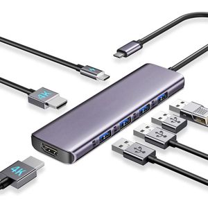 DailySupplies® Docking Station Laptop 2x HDMI - Splitter Laptop - USB-C - Universeel