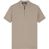 Malelions - Zip Polo - Taupe - Katoenmix