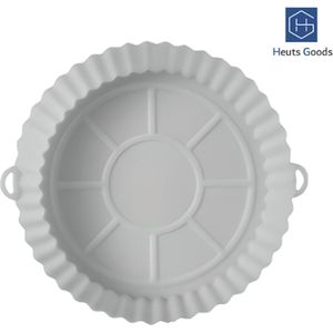 Heuts Goods - Airfryer Accessoires - Airfryer Bakpapier - Airfryer Siliconen Bakjes - Airfryer Accessoires - Airfryer bakpapier Siliconen - Siliconen Airfryer Bakjes - Duurzaam - 20CM - Wit