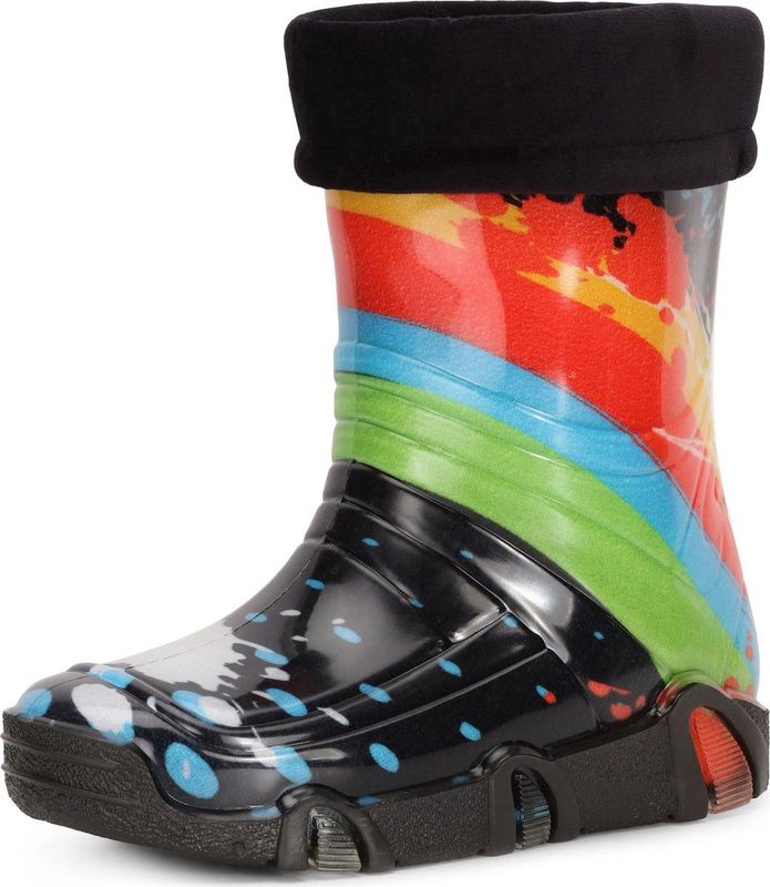 Ladeheid - LA-ZT-Szuwarek2020 - Kinder Regenlaarzen - Zwart patroon - Hoog - Waterdicht