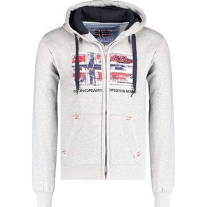 Heren Vest Met Capuchon En Rits Grijs Geographical Norway - M