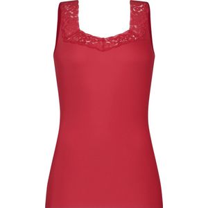 TEN CATE Secrets Lace women singlet met kant (1-pack) - dames singlet - rood - Maat: S