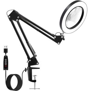 Vergrootglas met licht en verstelbare standaard - 10x vergroting voor lezen, handwerk en reparaties