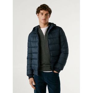 Pepe Jeans - Pufferjas - Marineblauw - Lichtgewicht Jack - Geïntegreerde Capuchon