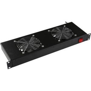 LOGON - RAF310BL - Ventilatiepaneel - Zwart - 1U - 2 Stuks
