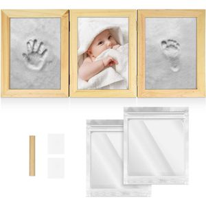 handafdruk en Voetafdruk Kit - Set met Frame en Klei voor het Gieten van Baby's Hand- en Voetafdrukken - Ideaal voor Pasgeboren Baby’s