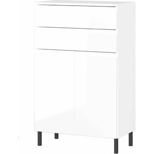 Opbergkast Abrantes Wit - MDF - Breedte 60 cm - Hoogte 97 cm - Diepte 34 cm