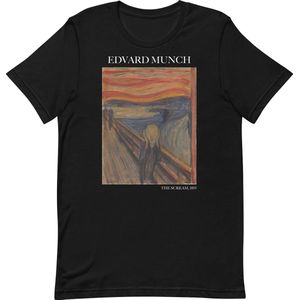 Edvard Munch 'De Schreeuw' (""The Scream"") Beroemd Schilderij T-Shirt | Unisex Klassiek Kunst T-shirt | Goud | XL