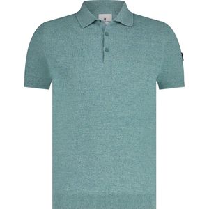 State of Art - Knitted Poloshirt Groen - Modern-fit - Heren Poloshirt Maat XL