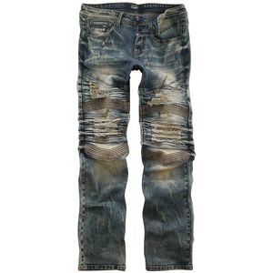 Rock Rebel by EMP Blauwe bikerjeans met individuele wassing - Heren - W30L32