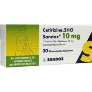 Sandoz Allergietabletten Cetirizine 2HCI 10 mg - 30 tabletten