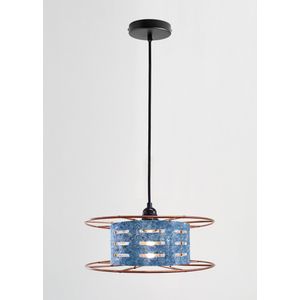 Hanglamp Spool Light Navy - Verlichting - Industriële Hanglamp - Hanglamp industrieel - Plafond lamp - Koper - Donker Blauw - Ø30cm - Dutch Design - Studio MRTS - Incl. Lichtbron - LED