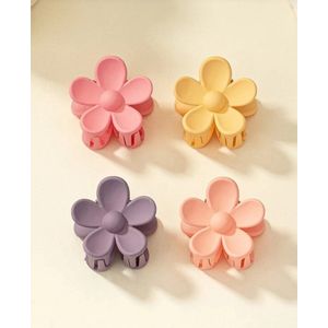 Haarklem - Haarclip - Haarspeld - Haaraccessoire - Bloem - Mini - 3.5cm - 4 stuks