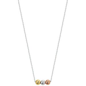 Collier Bolletjes Tricolor 40 - 42 - 44 Cm