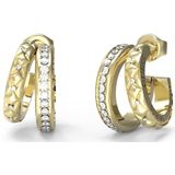 Guess - Dubbele Oorringen - Zilver - Kristallen - Trendy Design